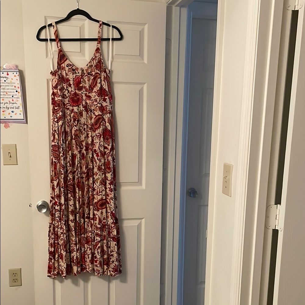 Floral Red Maxi Dress